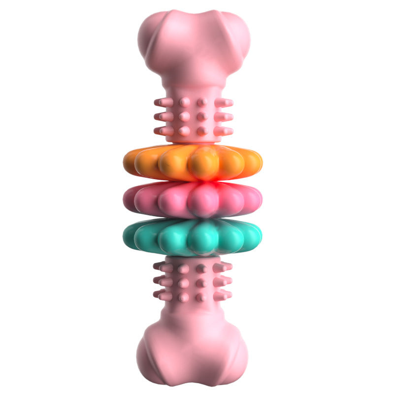 Dog Chew Toy Dog Bone Type Dogs Teeth Cleaning Toys Indestructible TPR Bone Chewing Bite Resistant Teething Toys Pet Products - 0 - CJ