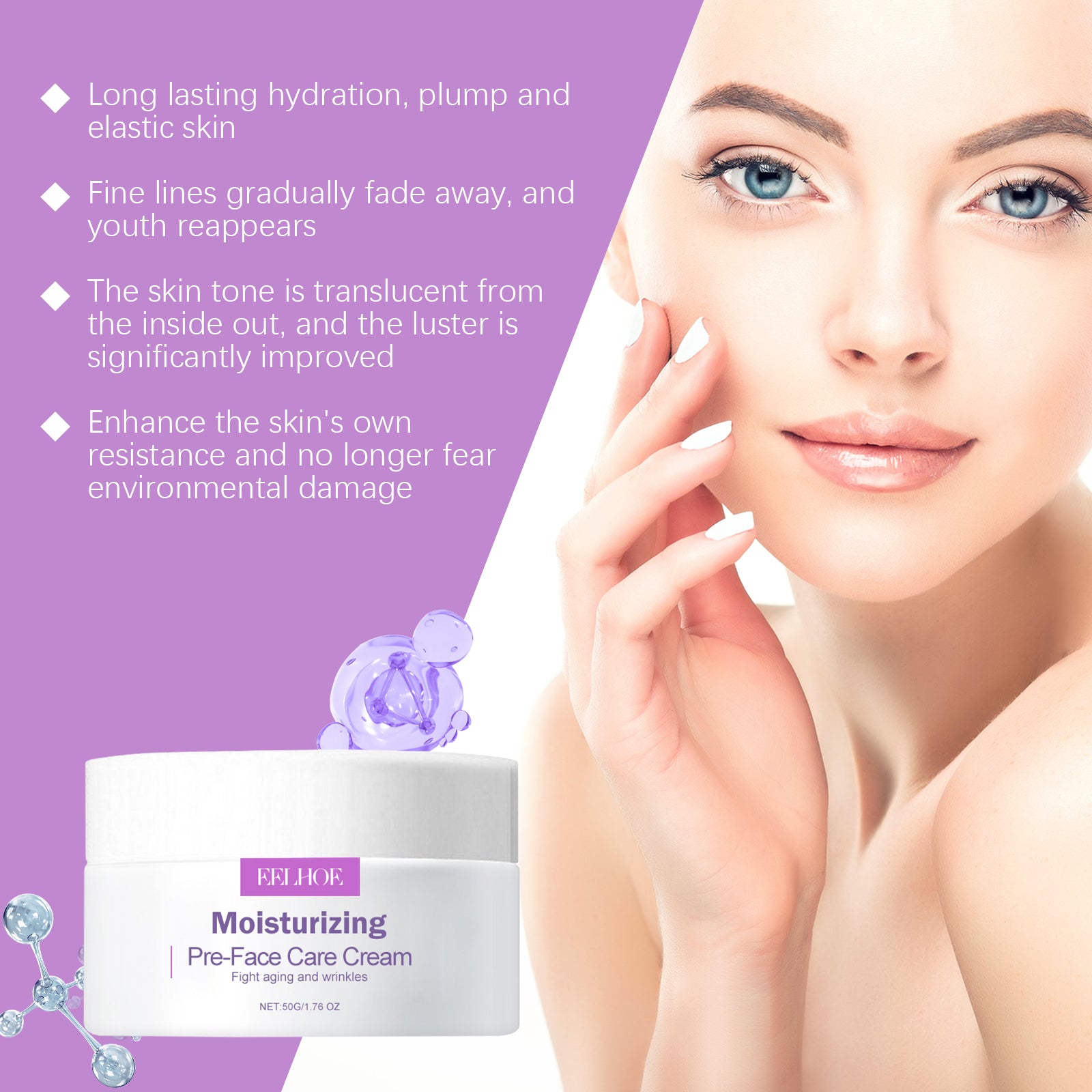 Eelhoe Moisturizing And Anti - Wrinkle Hydrating Cream, Moisturizing And Nourishing Face Moisturizing And Anti - Wrinkle Repair Essence Cream - 5 - CJ