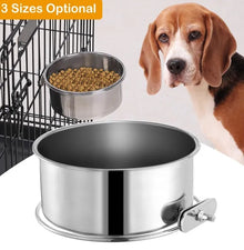 Tainless Steel Dog Bowl Pets Hanging Food Bowl Detachable Pet - 5 - CJ