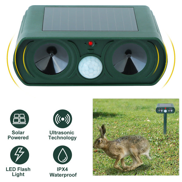 Ultrasonic Animal Repellent Solar Motion Sensor Repellent IPX4 Outdoor Waterproof Type, No Delivery On Weekends - 5 - CJ