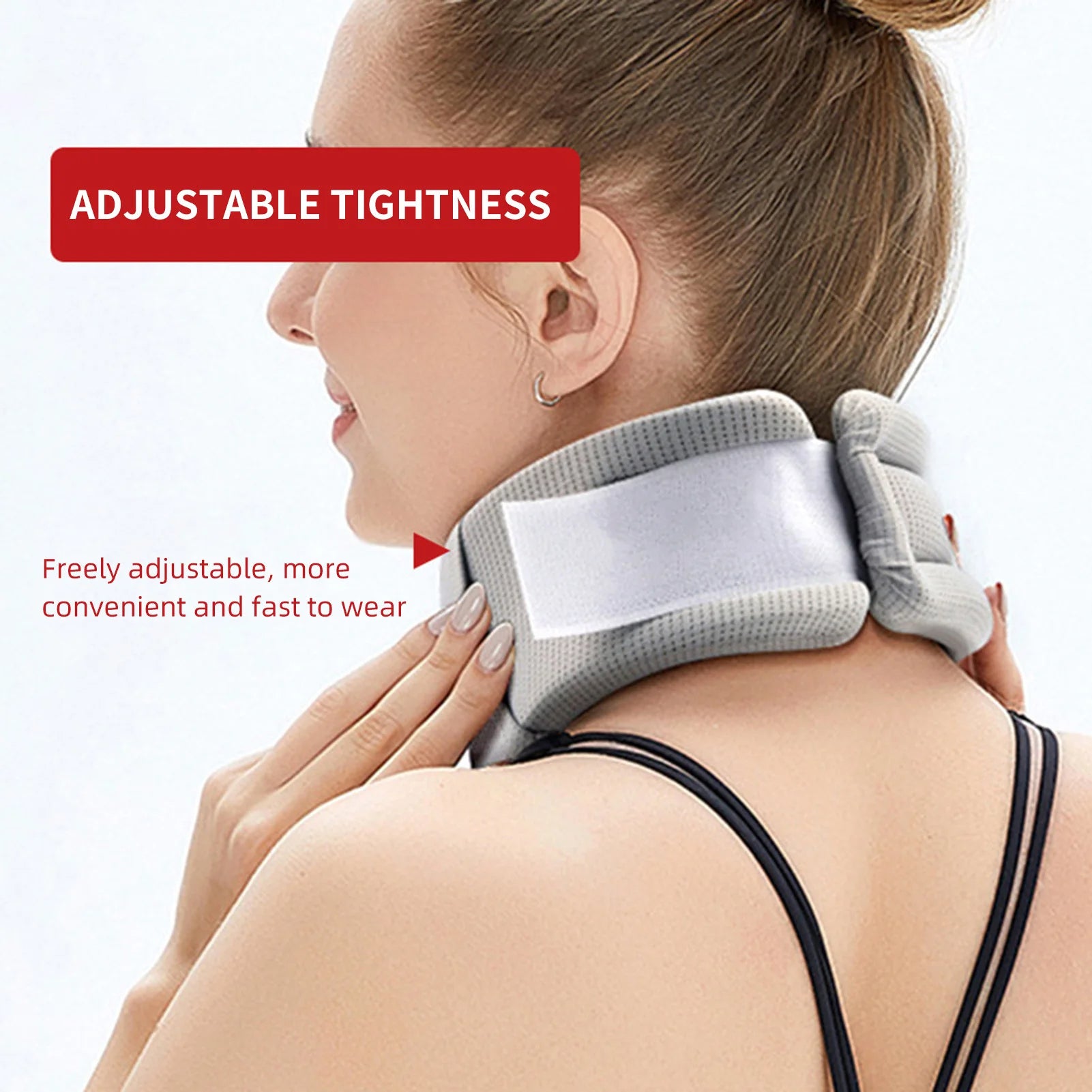 Neck Brace For Neck Pain And Support, Neck Support Brace, Adjustable Cervical Collar Soft Foam Neck Brace Support Adjustable Braces With Replacement Cover For Home School Office Travel - 5 - CJ