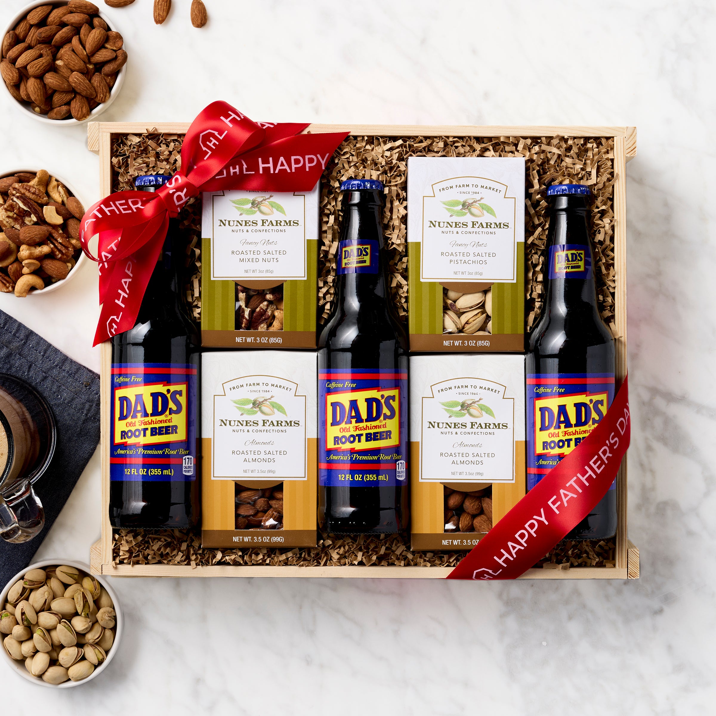 Dad's Root Bear & Nuts: Gourmet Gift Crate - GreatArrivals