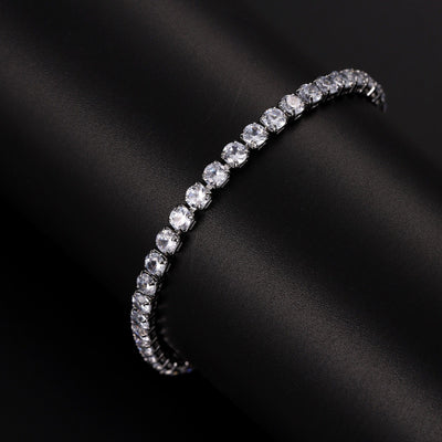 Sleek Luxury Sparkling Zircon Bracelet,Detachable Extender Chain,Unisex For Daily Wear, Christmas Outfits And Beach Occasions - 5 - CJ