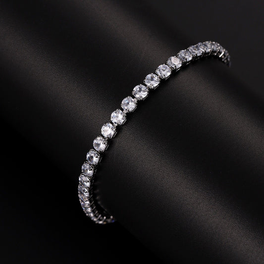Sleek Luxury Sparkling Zircon Bracelet,Detachable Extender Chain,Unisex For Daily Wear, Christmas Outfits And Beach Occasions - 5 - CJ
