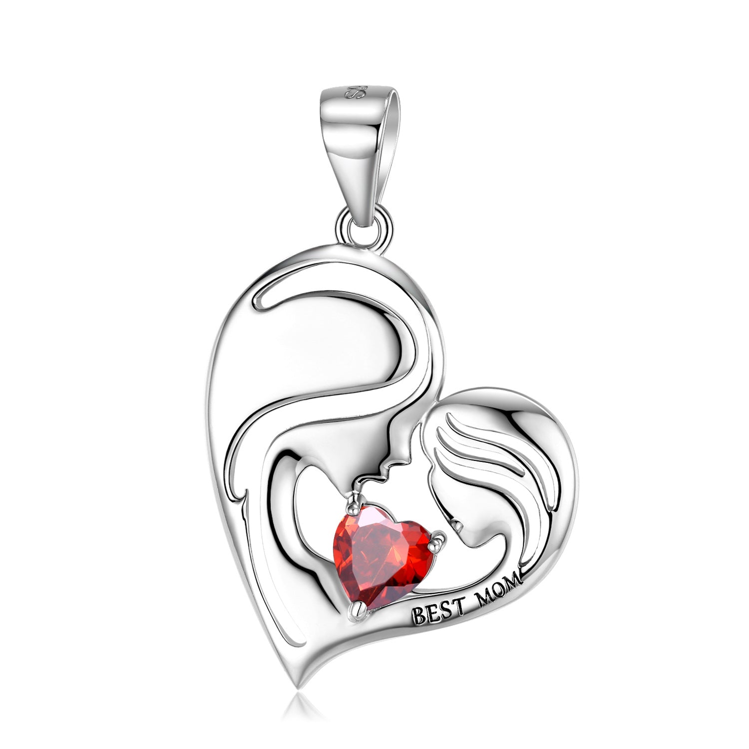 S925 Sterling Silver Best Mom Necklace Mother's Day Series Necklace - 4 - CJ - PNC00821 - CJJE1599723 - PNC00821