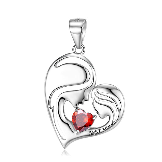 S925 Sterling Silver Best Mom Necklace Mother's Day Series Necklace - 4 - CJ - PNC00821 - CJJE1599723 - PNC00821