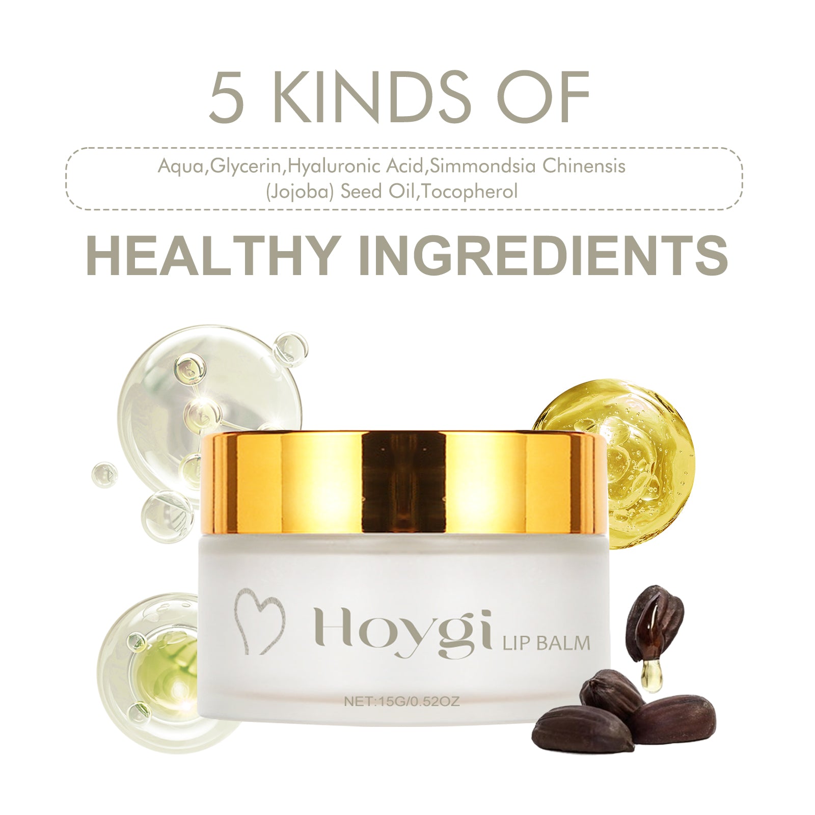 Hoygi Lip Balm, Fade Lip Lines Anti Cracking And Peeling Hydrating Plentiful Water Embellish Lip Care - 5 - CJ