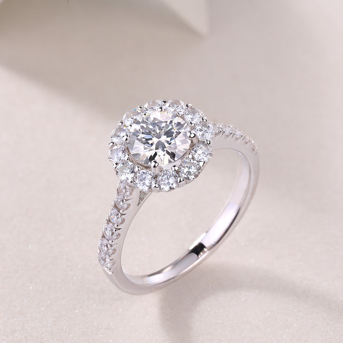 1Luxury Fashion Large Diamond Wedding Ring With Moissanite Silver Ring Prohibit Tk Sales - 5 - CJ