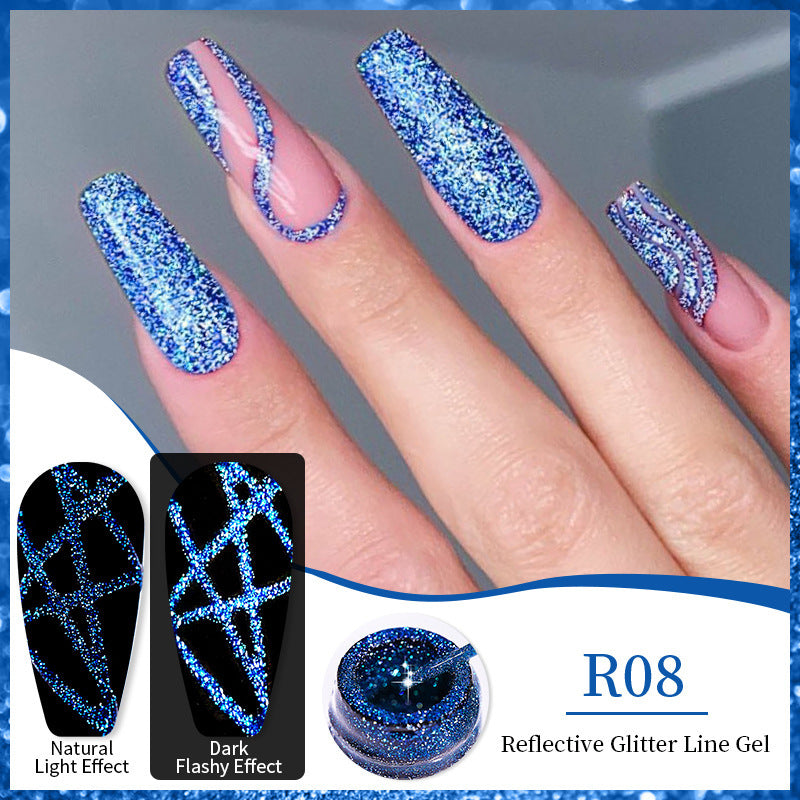 Nail Gel With A Glittery Brushed Finish And Reflective Sequins - 0 - CJ