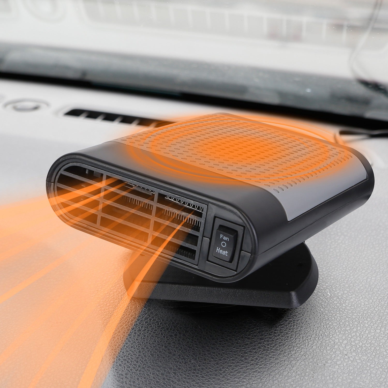 24V 200W Or 12V 150W Portable Car Heater Heating Fan 2 In 1 Defroster Defogger Demister Windshield Heater Automotive Cooling Fan With 360 Degree Rotating Base - 5.0 - CJ