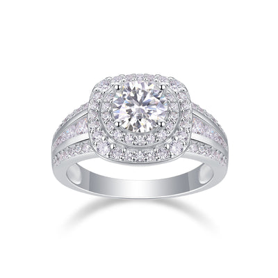 1Starry Sky Crown - A Fashionable Jewelry Ring Set With 1 - carat Moissan Diamond S925 Sterling Silver And Platinum - plated Diamond Prohibit TikTok sales - 5 - CJ