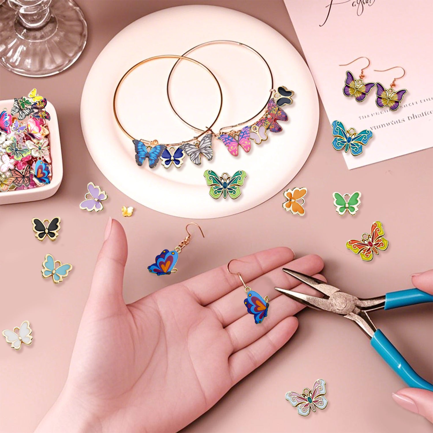 126 Pcs Butterfly Charms - 5 - CJ