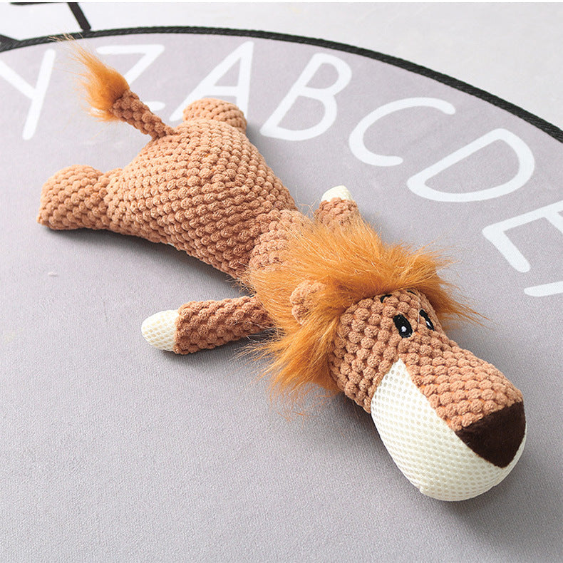 Plush Cartoon Puppy Dog Toy Pet Dog Chew Squeak Toys For Small Dogs Teeth Grinding Pet Products Dog Accessories - 5 - CJ