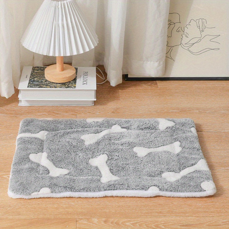 Self - Warming Cat Bed Mat Washable Dog Bed Crate Mat Soft Pet Sleeping Mat For Dogs And Cats Reversible Fleece Dog Crate Kennel Pad Cat Pet Bed - 5 - CJ