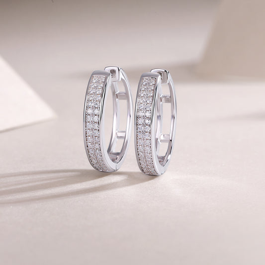 1Firefly Light - Moissanite S925 Sterling Silver Earrings With Platinum - plated Stud Earrings, Fashionable, Trendy And Affordable Diamond Jewelry Prohibit Tk Sales - 5 - cjdropshipping