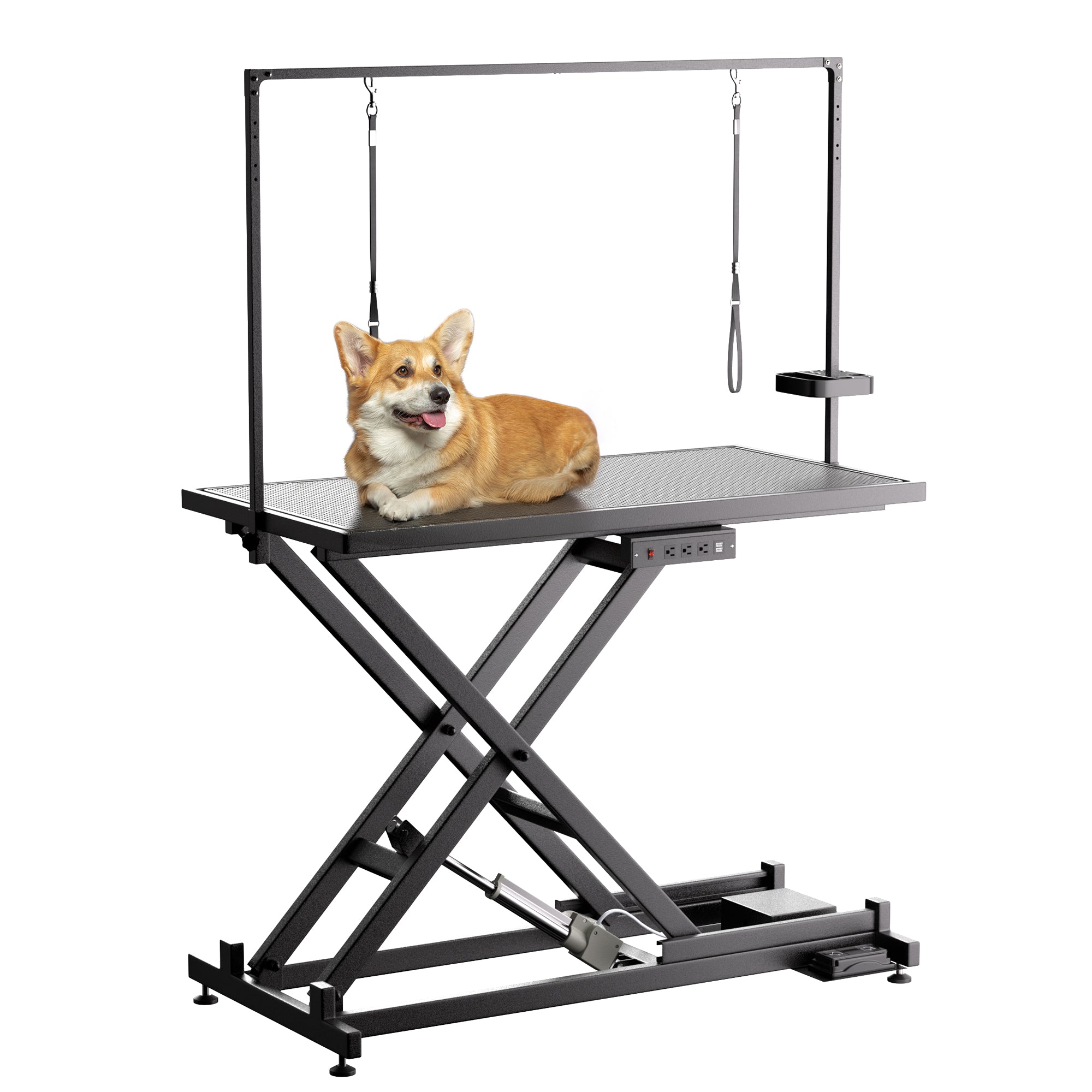 Height Adjustable Pet Grooming Table, Equipped With Leveling Wheels, Dog Grooming Arms, Anti Slip Tabletop, And Tool Organizer 50 Inches, Black, Prohibited Platform Temu - 5 - CJ