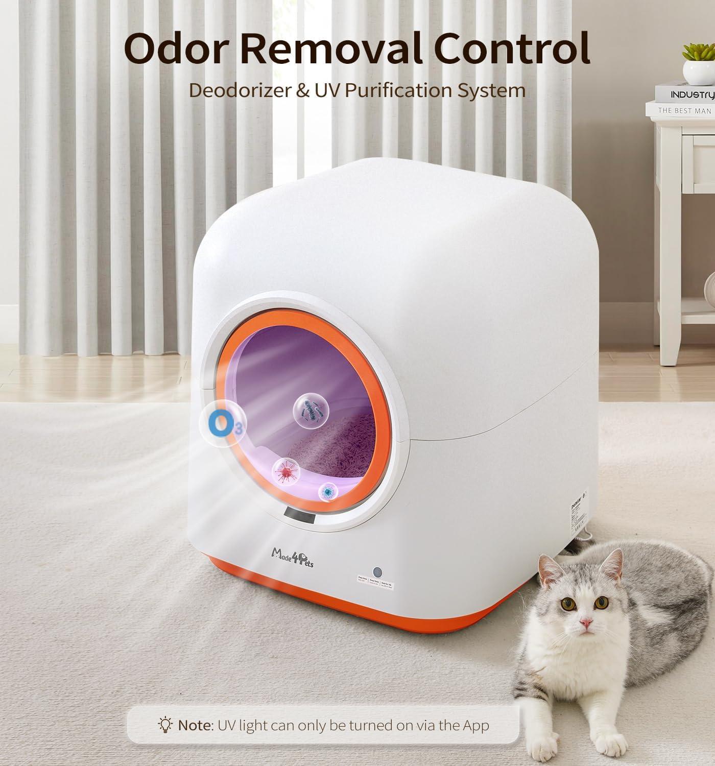 60L Automatic Cat Litter Box, Smart App Control, Deodorizing, Infrared Sensor, Suitable For Multiple Cats - 5 - CJ