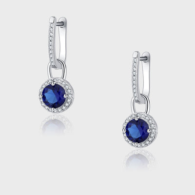 S925 Sterling Silver Zircon Long Crystal Earrings - 4 - CJ