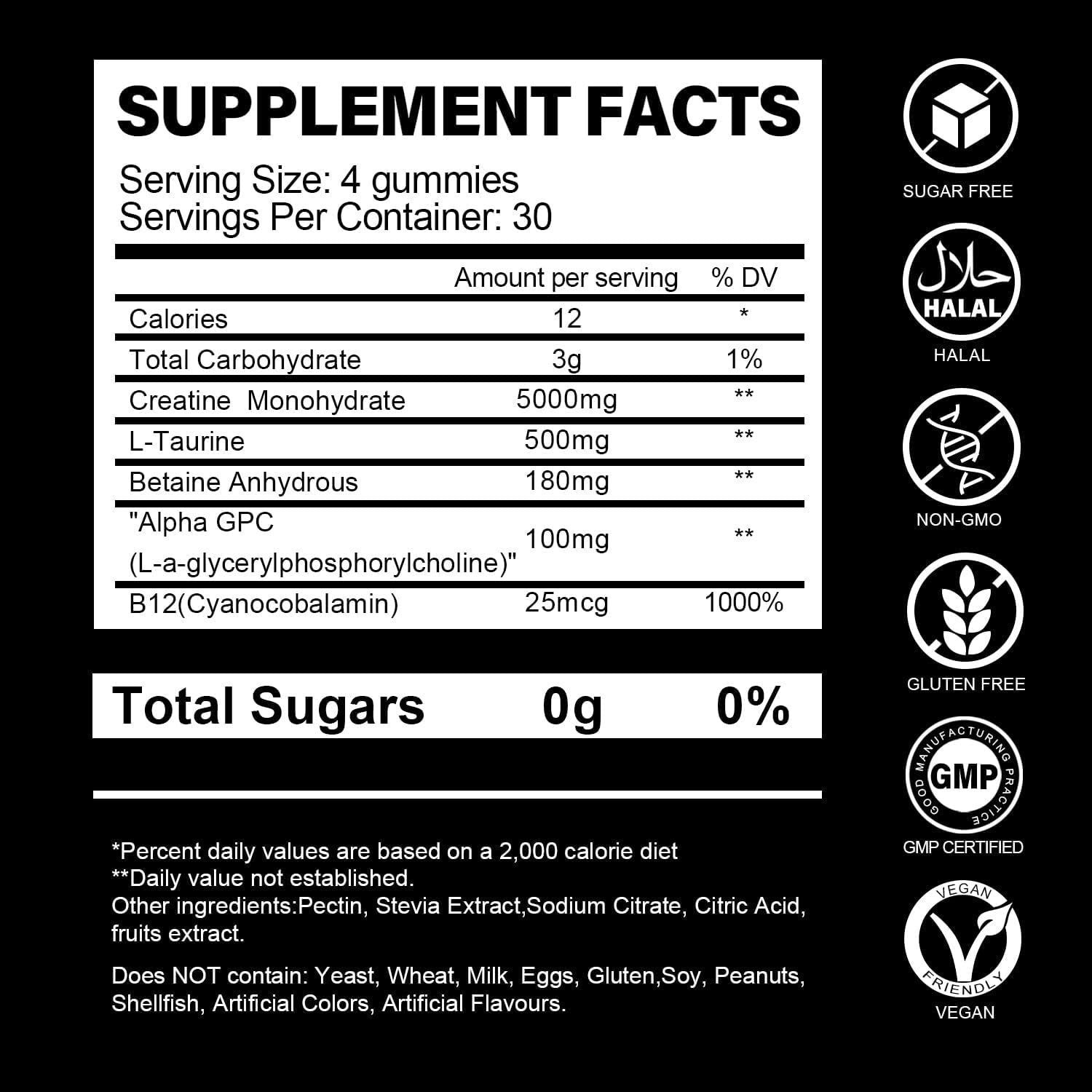 Creatine Gummies 120 Capsules - bottle - 5 - CJ