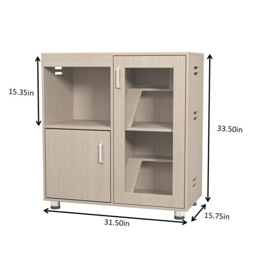 Guinea Pig Cage, 4 Tiers Hamster Cage Wooden With Lockers - 5 - CJ