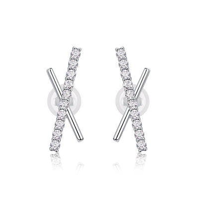 1Sky Meteor Diamond Set Moissanite Silver Earrings Luxury Fashion Diamond Earrings Stud Earrings Prohibit TikTok sales - 5 - CJ
