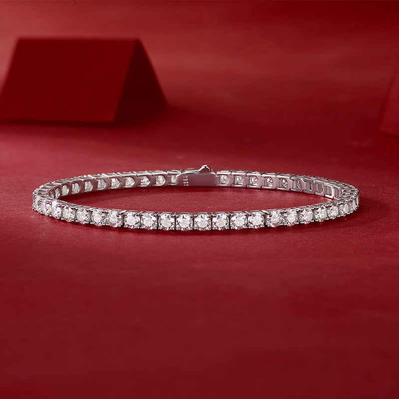 1Unique Luxury Fashion Mosan Diamond S925 Silver Bracelet Prohibit TikTok sales