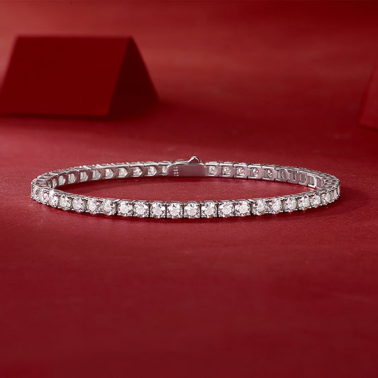 1Unique Luxury Fashion Mosan Diamond S925 Silver Bracelet Prohibit TikTok sales - 5 - CJ