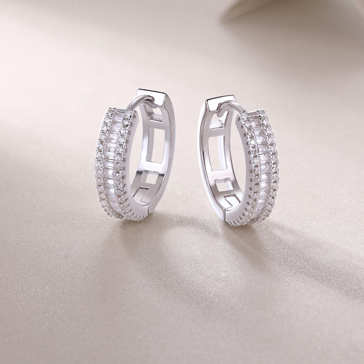 Woven Light Luxury Fashion Diamond Earrings Stud Inlaid With Mosan Diamond Silver Ornaments