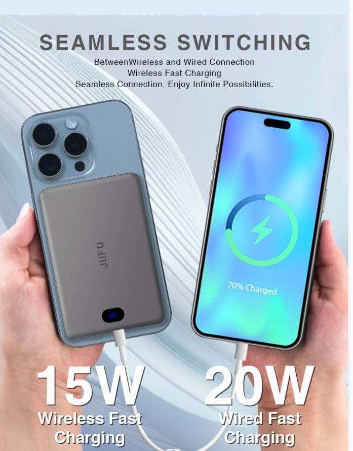 Adaptable To The Whole Scene With Magnetic Wireless Power Bank, A Savior For Travel And Office, Magnetic Charging In Seconds, Portable, Small And Large Capacity - 5 - CJ