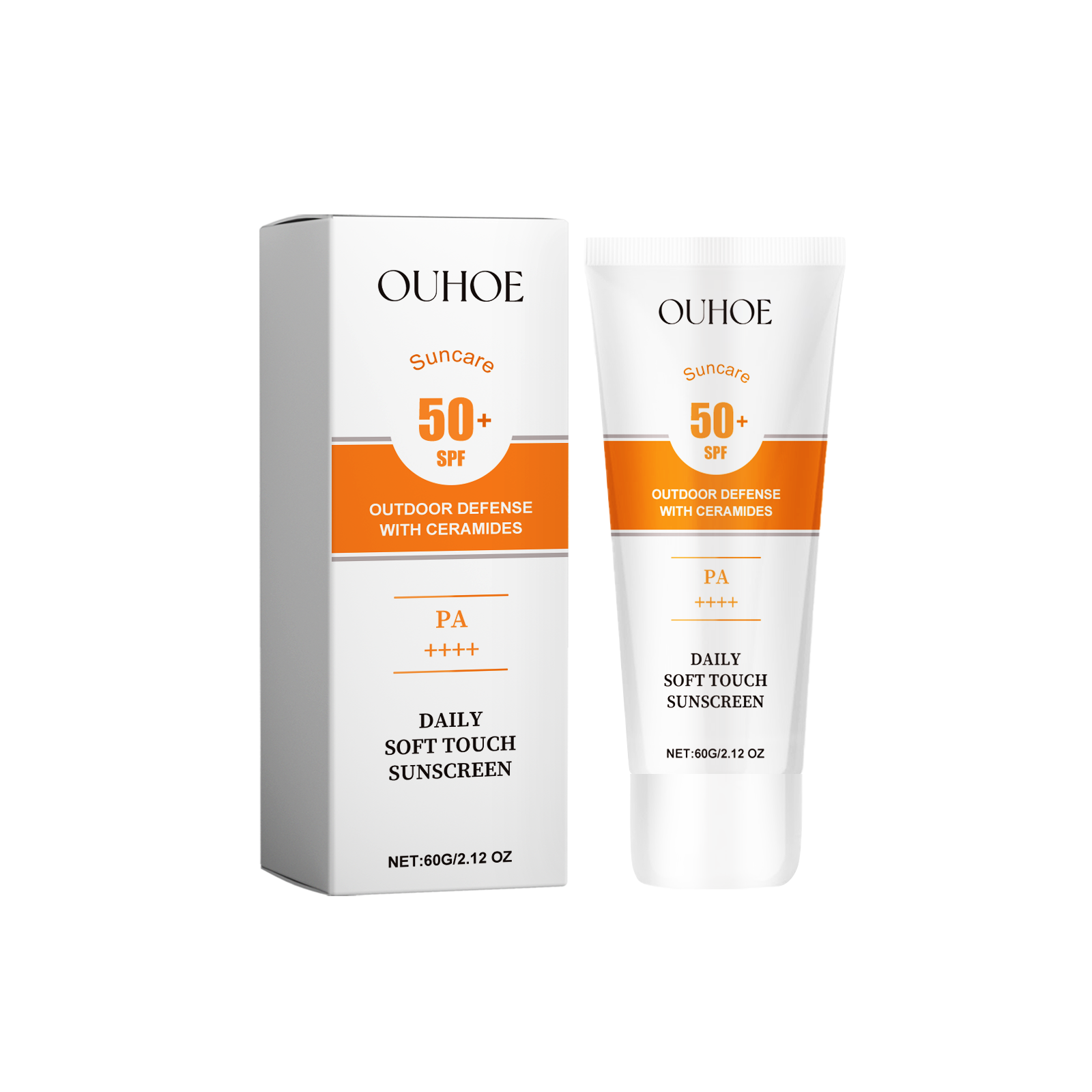 OUHOE Daily Soft Touch Sunscreen, Gentle Facial Body Skin Non - Sticky Non - Fake White Protection Moisturizing Anti - Uv Cream - 5 - CJ