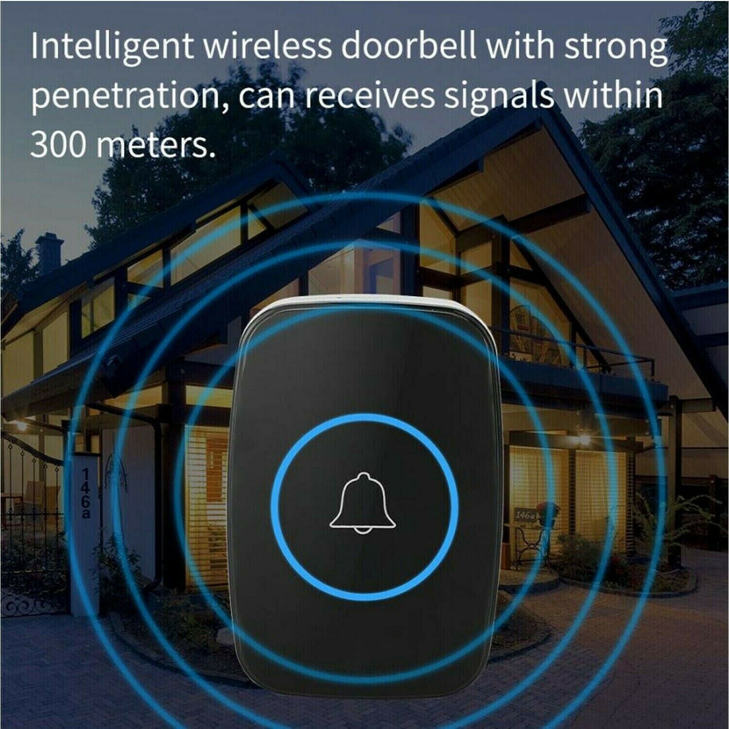 Style A 1 - on - 1 Black Doorbell - 5 - CJ