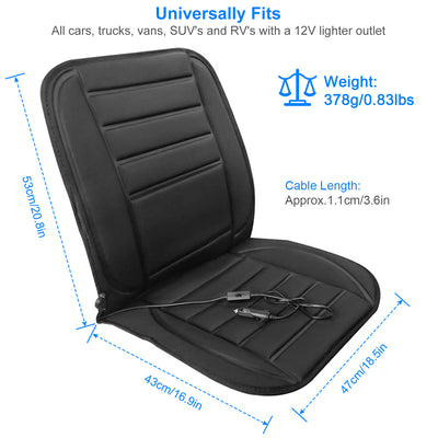 1Pc Heated Car Seat Cushion 12V Auto Seat Cover Warmer With Adjustable Temperature Controller For Cars Trucks SUV - 5 - cjdropshipping