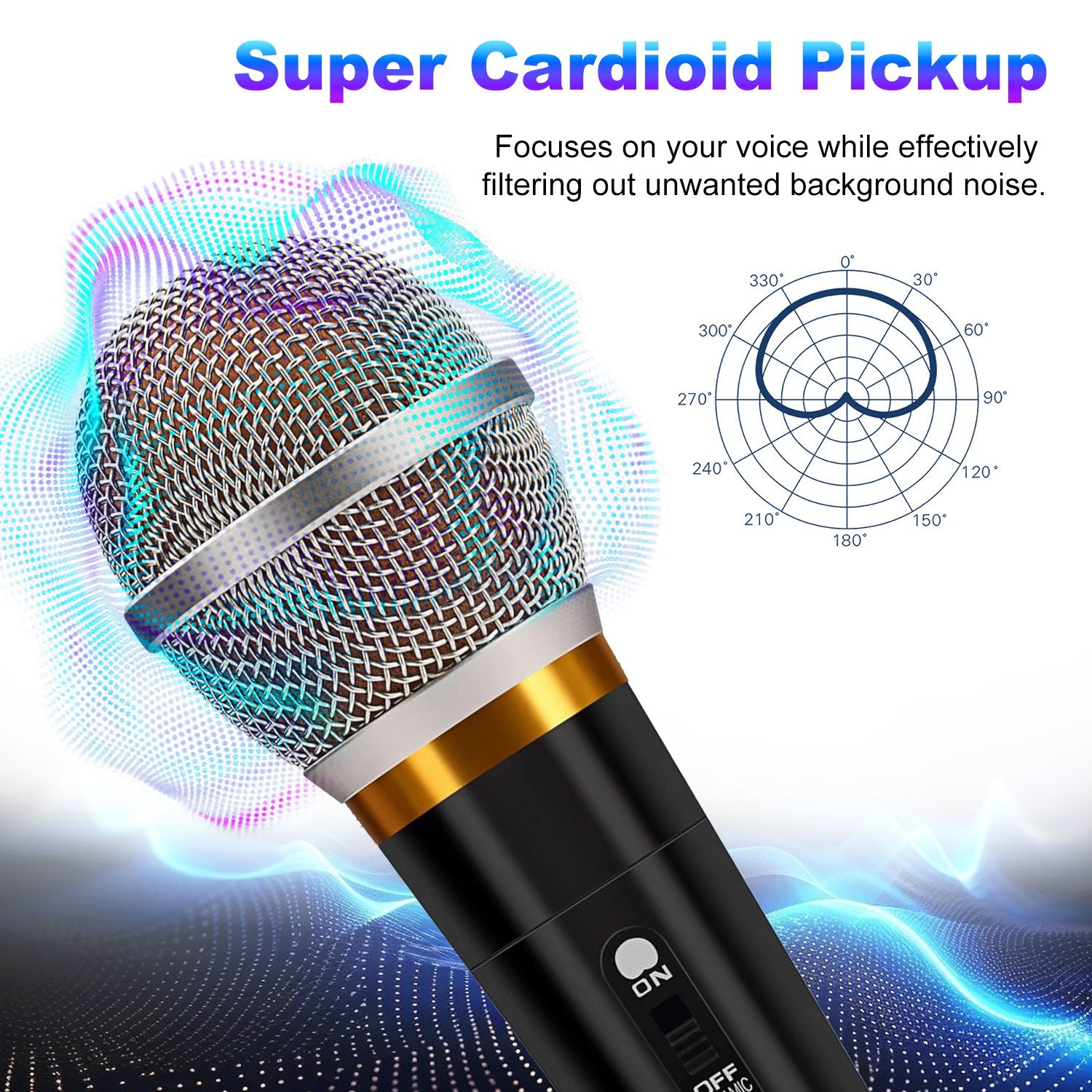 1Pc  Handheld Dynamic Microphone Wired XLR Microphone With On Off Button 13ft Detachable XLR Cable Professional Studio Live Performance Cardioid Mic For For Karaoke Vocals Podcasting Recording
