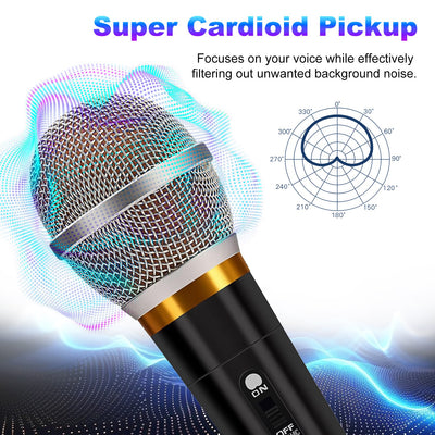 1Pc  Handheld Dynamic Microphone Wired XLR Microphone With On Off Button 13ft Detachable XLR Cable Professional Studio Live Performance Cardioid Mic For For Karaoke Vocals Podcasting Recording - 5 - CJ