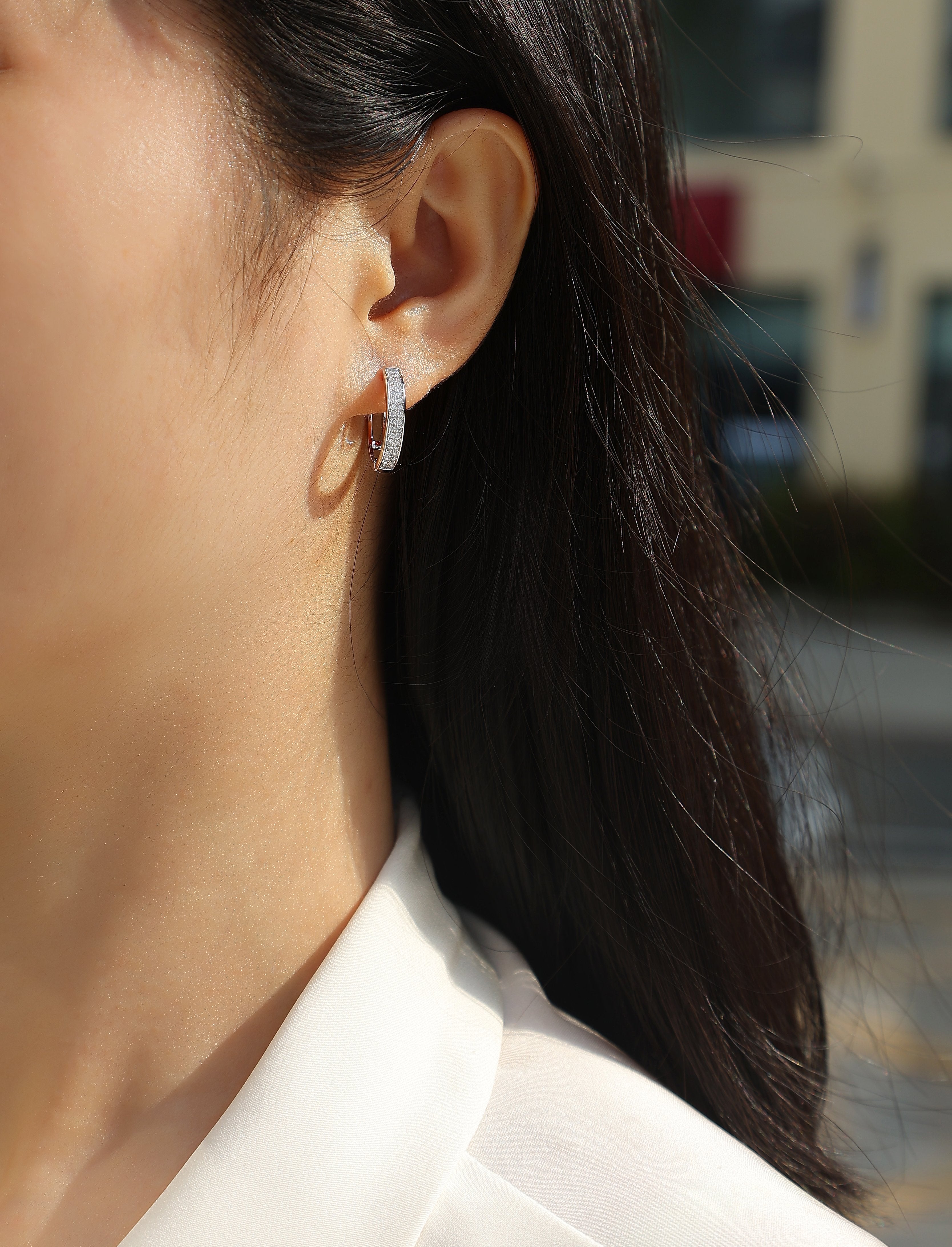 Firefly Light - Moissanite S925 Sterling Silver Earrings With Platinum-plated Stud Earrings, Fashionable, Trendy And Affordable Diamond Jewelry