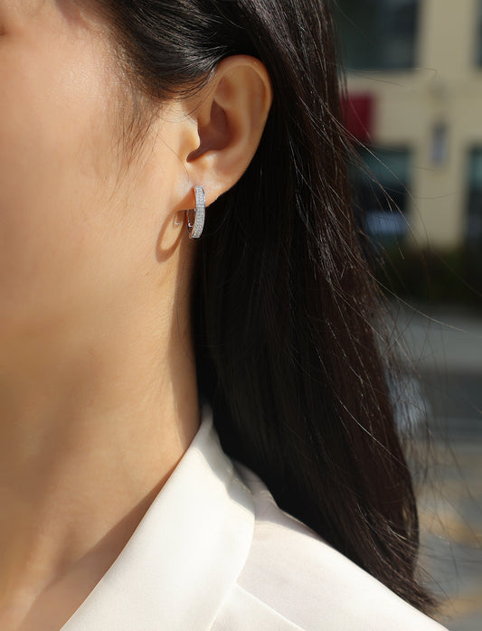 1Firefly Light - Moissanite S925 Sterling Silver Earrings With Platinum - plated Stud Earrings, Fashionable, Trendy And Affordable Diamond Jewelry Prohibit Tk Sales - 5 - cjdropshipping