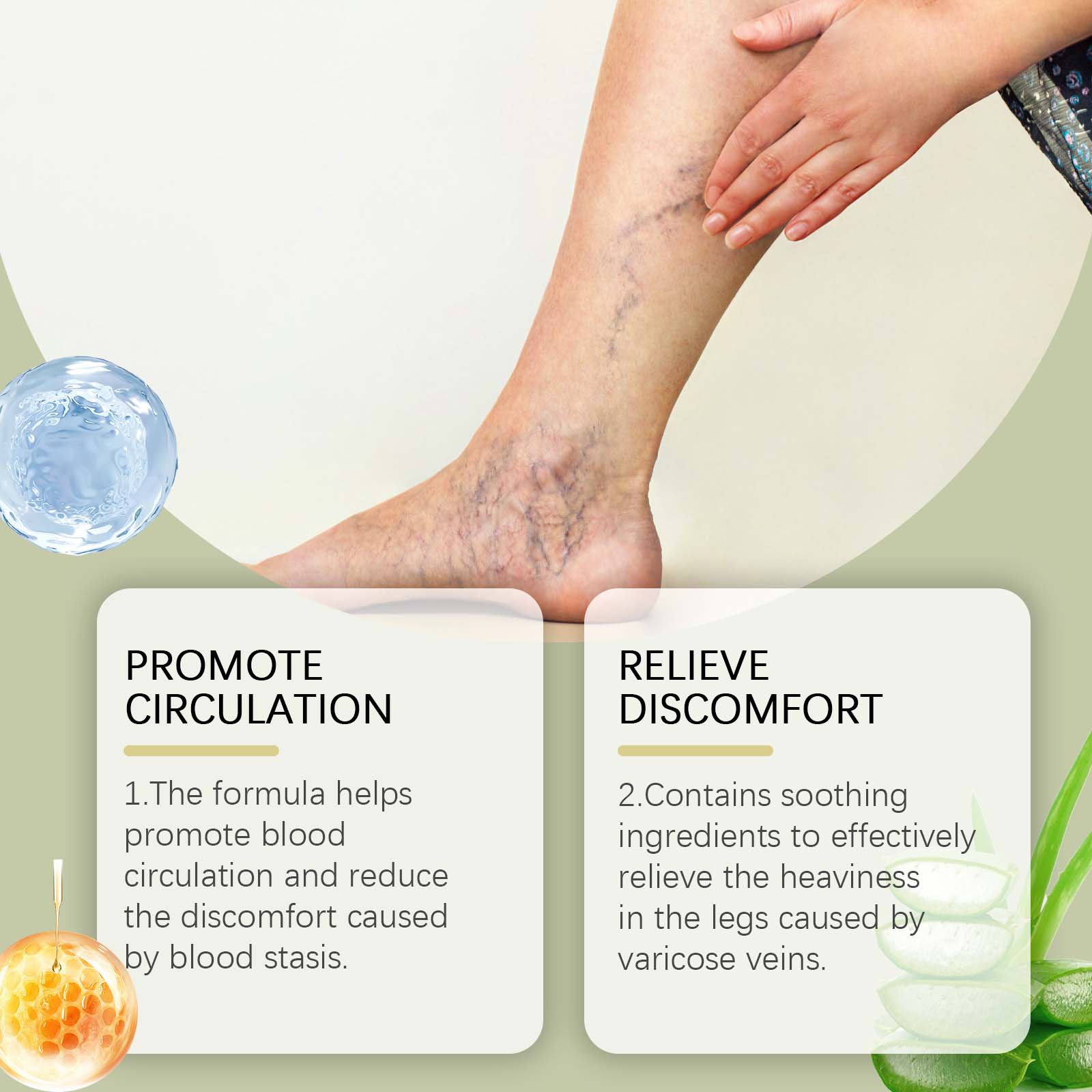 South Moon Leg Care Cream, Gentle Nourishing Massage To Relieve Leg Discomfort Daily Leg Care Cream - 5 - CJ