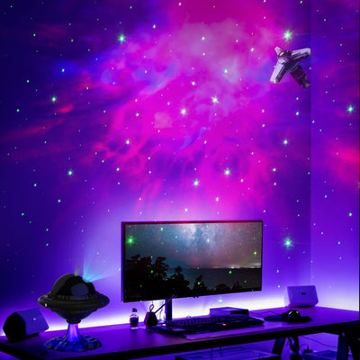 Flying Saucer Starry Sky Projection Light, Indoor Ambient Lighting Decoration - 5 - CJ