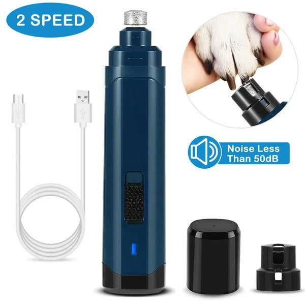 Dog Nail Grinder 2 Speeds Quiet USB Rechargeable Pet Nail Grinder Professional Pet Nail Trimmer Cordless Paws GroomingDog Nail Grinder 2 Speeds Quiet USB Rechargeable Pet Nail Grinder Professional Pet - 5 - CJ - Dark Blue - CJNP254188301AZ