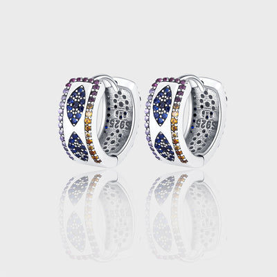Sterling Silver 925 Ring Women's Luxury Small Group Full Diamond Wide Edition Earrings - 4 - https://x.com/titan_prim62775J