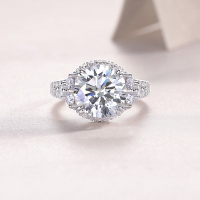 1Dance With Youth - A Fashionable And Luxurious Jewelry Accessory Set With 5 - carat Moissan Diamond S925 Sterling Silver And Platinum - plated Diamond Prohibit TikTok sales - 5 - CJ