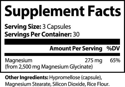 Magnesium Glycinate 90 Capsules - 5 - CJ