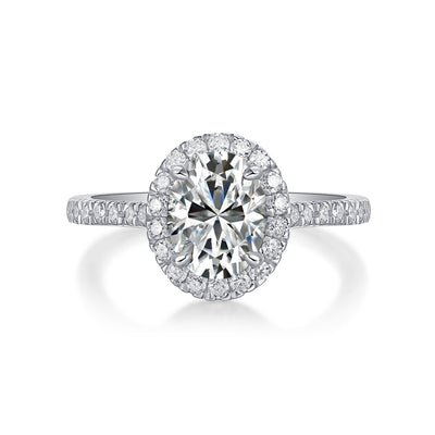 1Audrey Large Diamond Ring Luxury Fashion Set Moissanite Silver Ring Prohibit Tk Sales - 5 - CJ