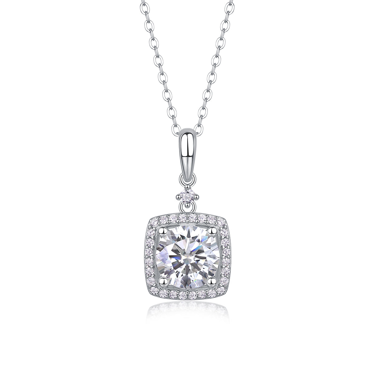 1Innocence - A Fashionable And Luxurious Diamond Jewelry Piece Set With 2 - carat Moissanite S925 Sterling Silver And Platinum - plated Pendant Prohibit TikTok sales - 5 - CJ