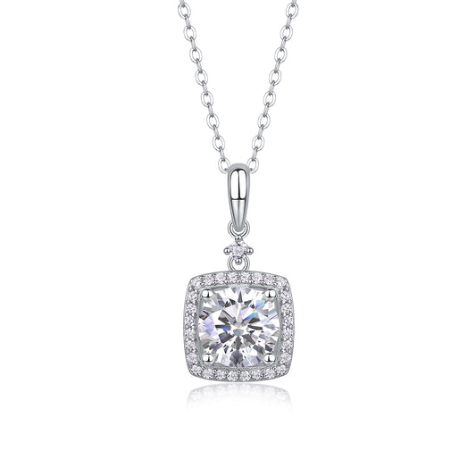 1Innocence - A Fashionable And Luxurious Diamond Jewelry Piece Set With 2 - carat Moissanite S925 Sterling Silver And Platinum - plated Pendant Prohibit TikTok sales - 5 - CJ