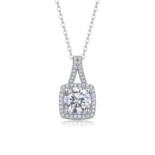 1Small Square Diamond - A Fashionable And Luxurious Diamond Jewelry Piece Set With 2 - carat Moissanite S925 Sterling Silver And Platinum - plated Pendant Prohibit TikTok sales - 5 - CJ