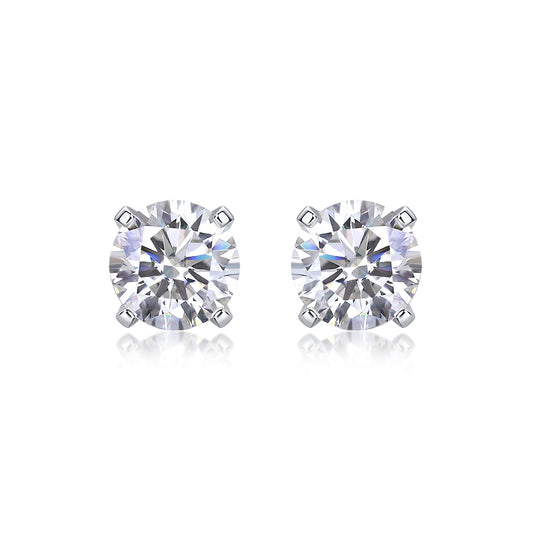1Rhymes Luxury Fashion Diamond Earrings Stud Inlaid With Mosan Diamond Silver Ornaments Prohibit TikTok sales - 5 - CJ