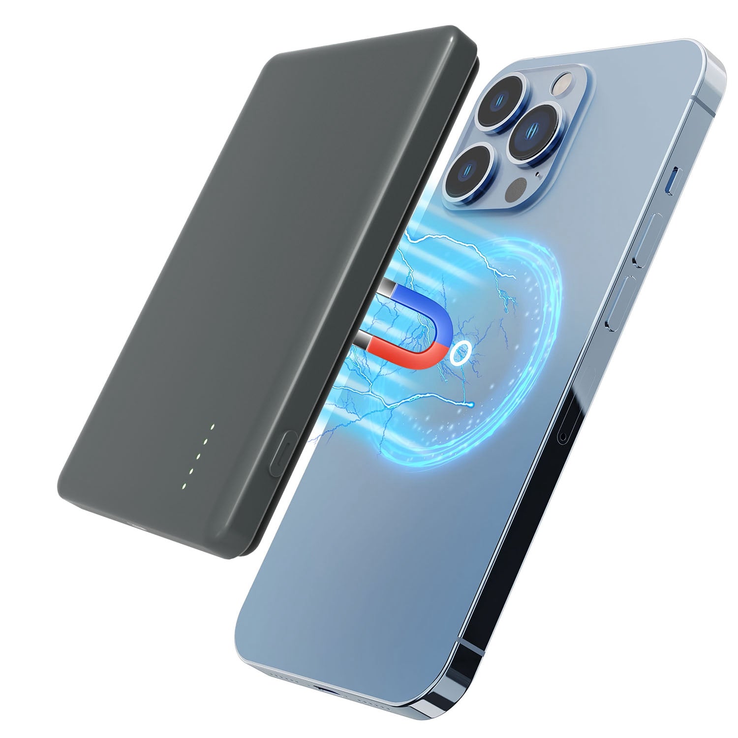2 In 1 5000mAh 8MM Slim MagSafe Wireless Power Bank PD20W Magnetic Fast Charger Portable Phone Charger Fit For IOS Phone 15 14 13 12 Series And More - 5 - CJ