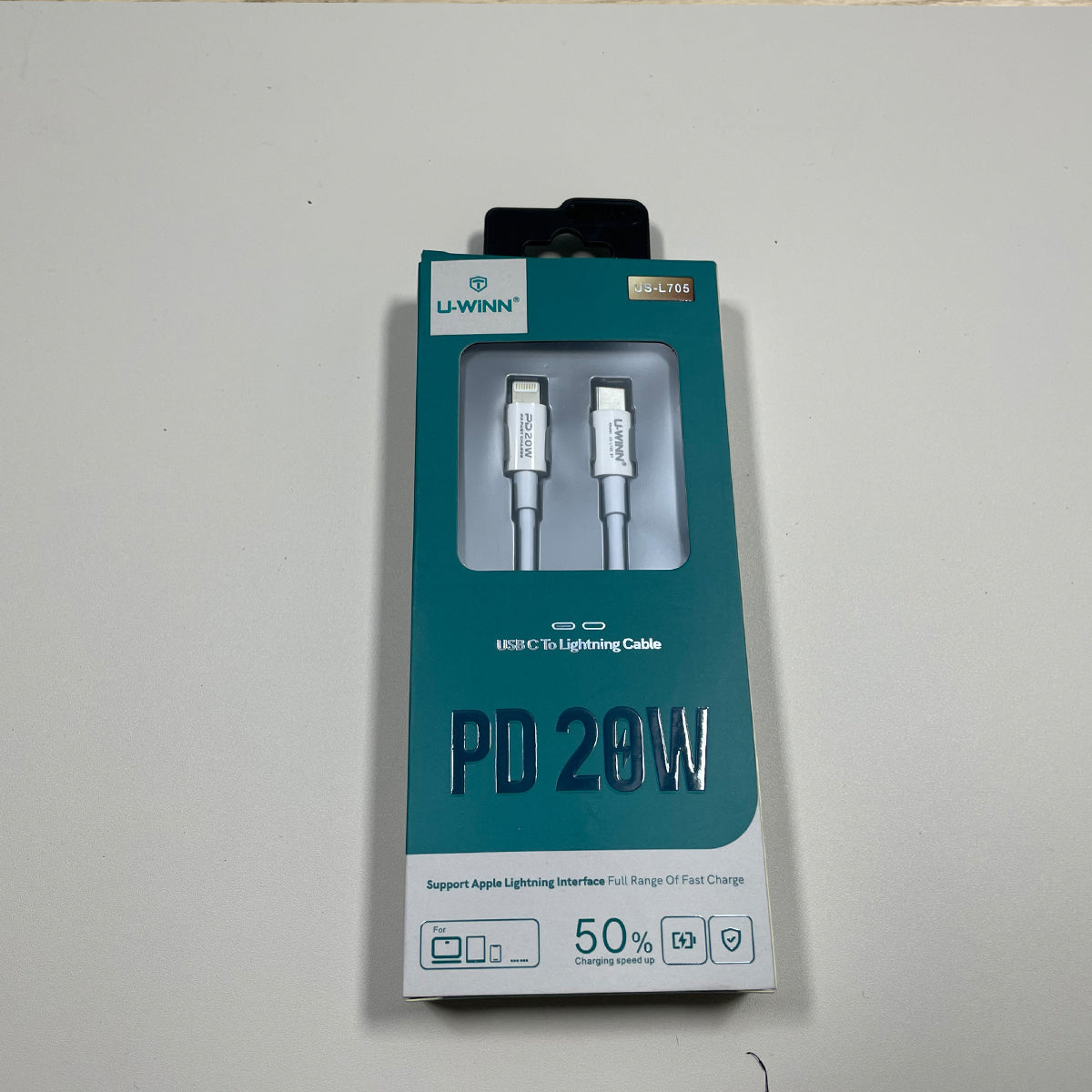 L705 USB - C To Lightning Cable PD 20W 1M White USB 3.0 UWINN - 5 - CJ