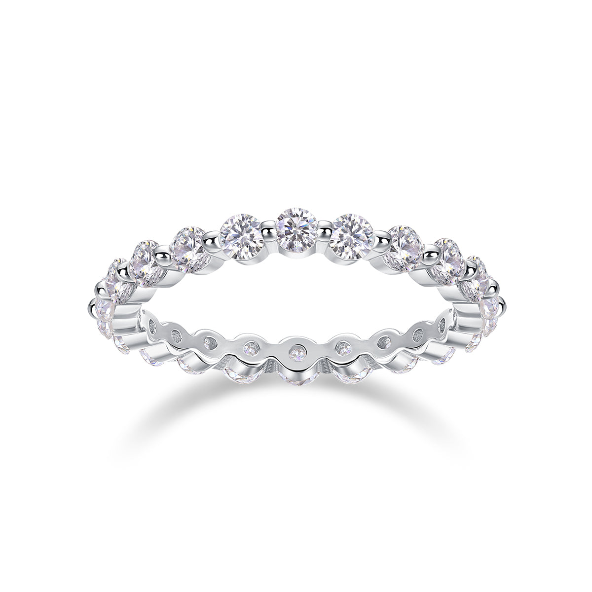 1Row Of Diamonds, Moissanite Rings, Silver Rings, Luxury Fashion Rings Prohibit TikTok sales - 5 - CJ